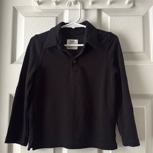 Little Sleepies Black Long Sleeve Polo Shirt